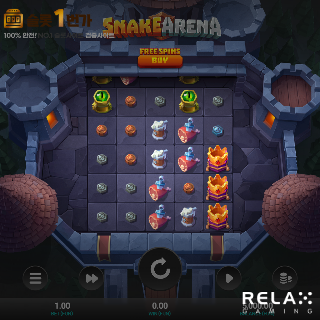 릴렉스게이밍 [Relax Gaming] – 스네이크 아레나(Snake Arena) 무료 슬롯게임