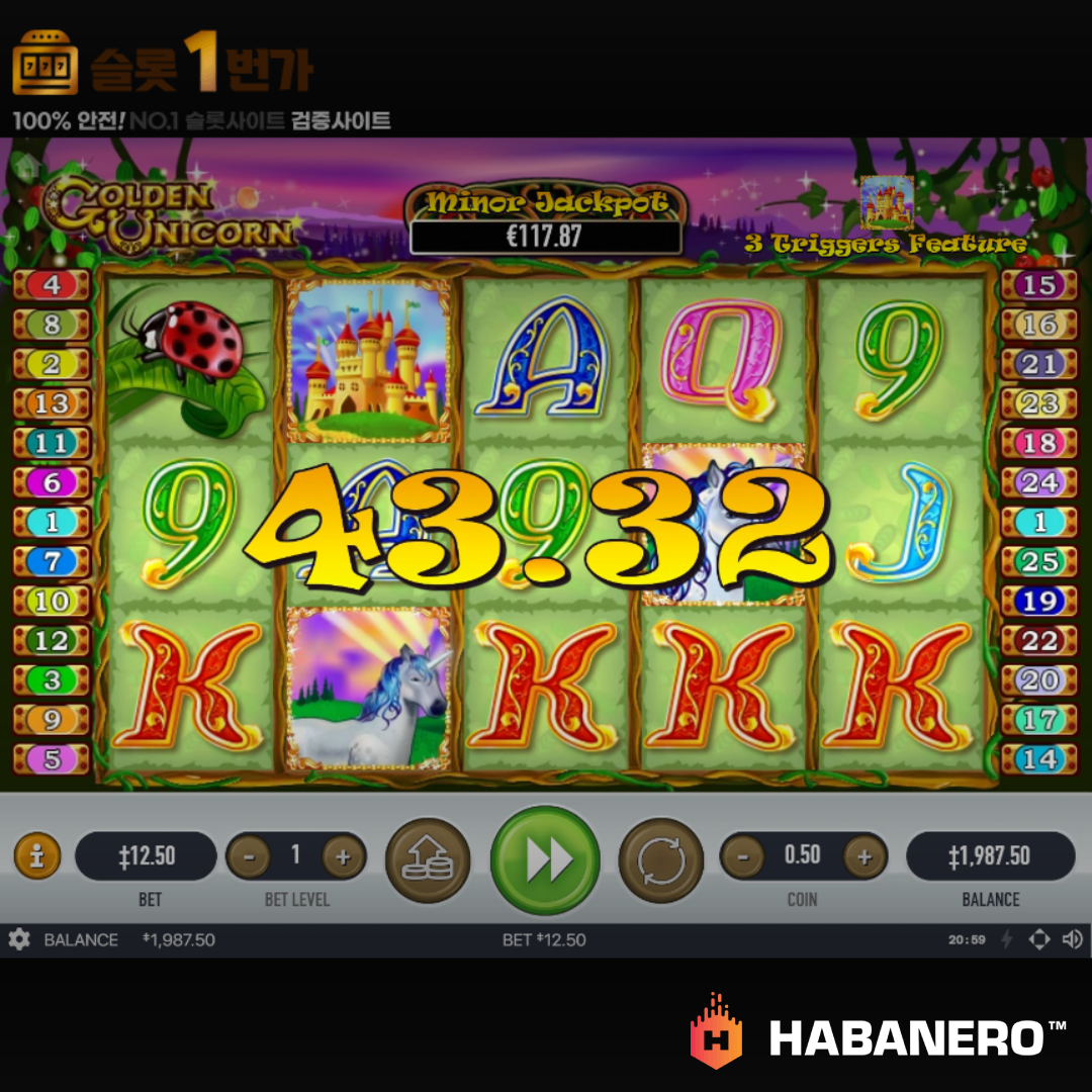 하바네로 [Habanero] – 골든 유니콘(Golden Unicorn) 무료 슬롯게임